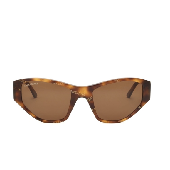 NEW BALENCIAGA WOMEN BB0097S 003 BROWN SUNGLASSES - Picture 3 of 5